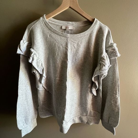 LOFT Tops - Ruffle sleeve sweatshirt